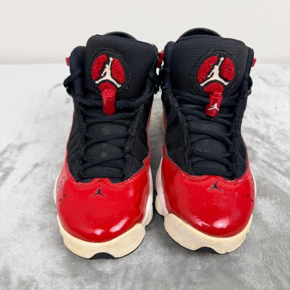Jordan 6 Rings Bred‎ Red Black White 323419-060 Men's Size 4Y Sneakers